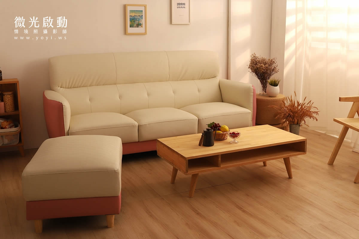 沙發商品攝影｜灰色質感布沙發溫馨客廳情境攝影 63