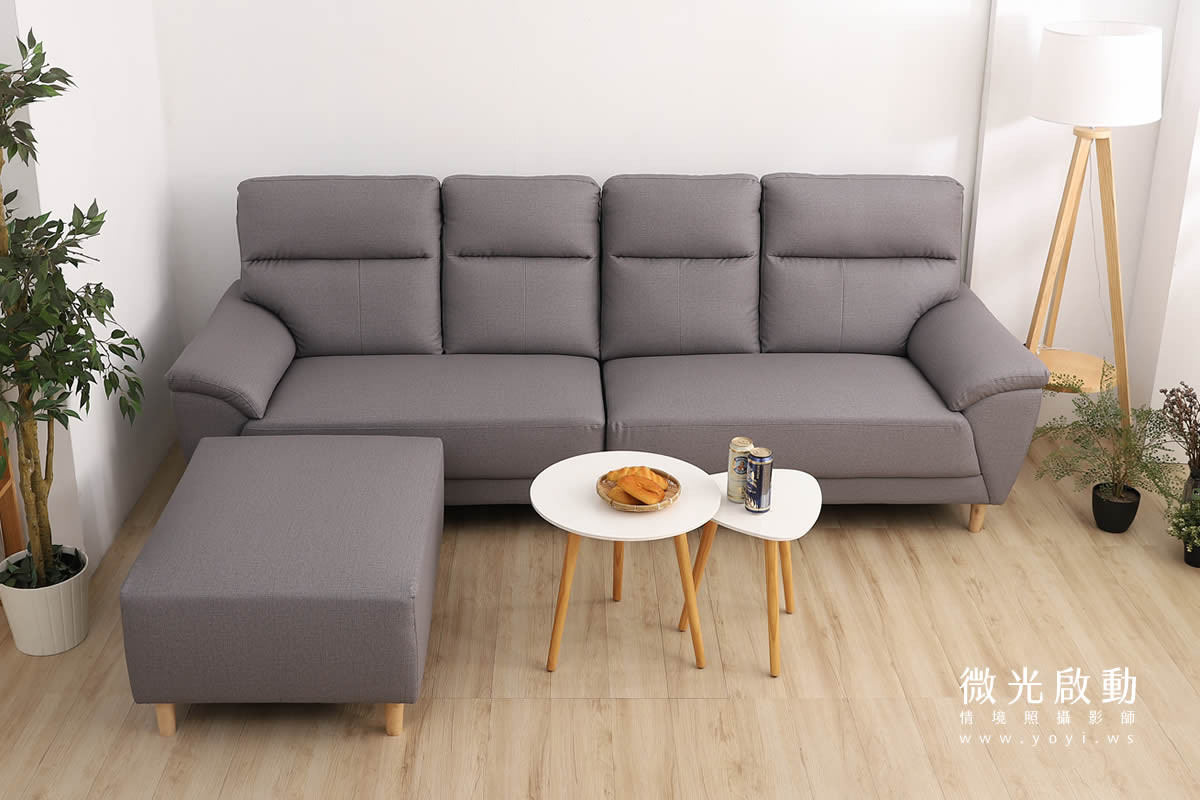 沙發商品攝影｜灰色質感布沙發溫馨客廳情境攝影 93