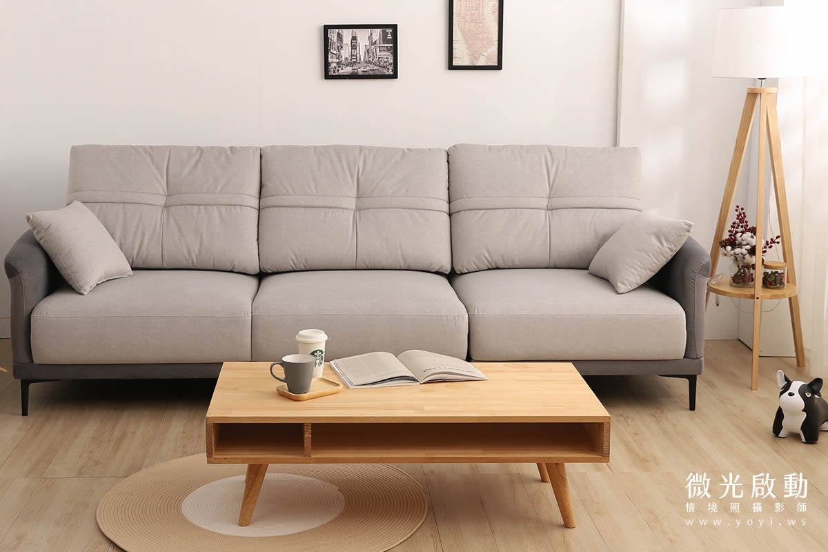 沙發商品攝影｜灰色質感布沙發溫馨客廳情境攝影 115