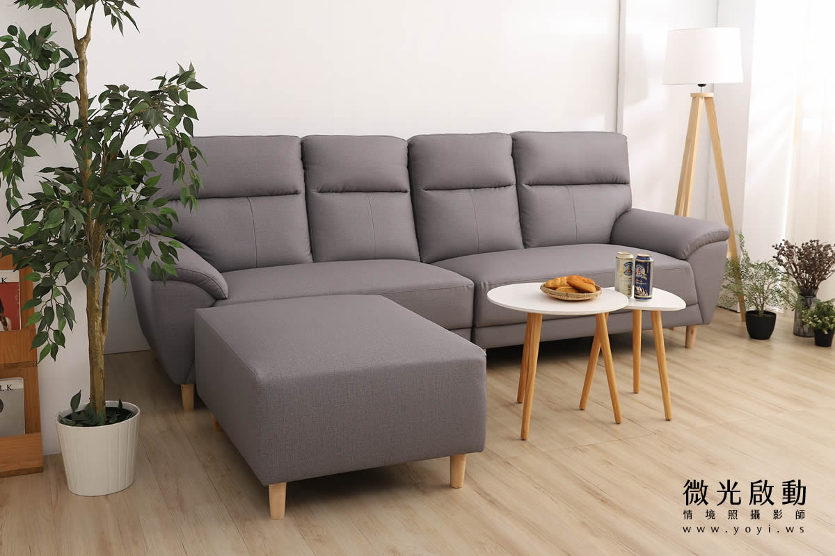 沙發商品攝影｜灰色質感布沙發溫馨客廳情境攝影 147