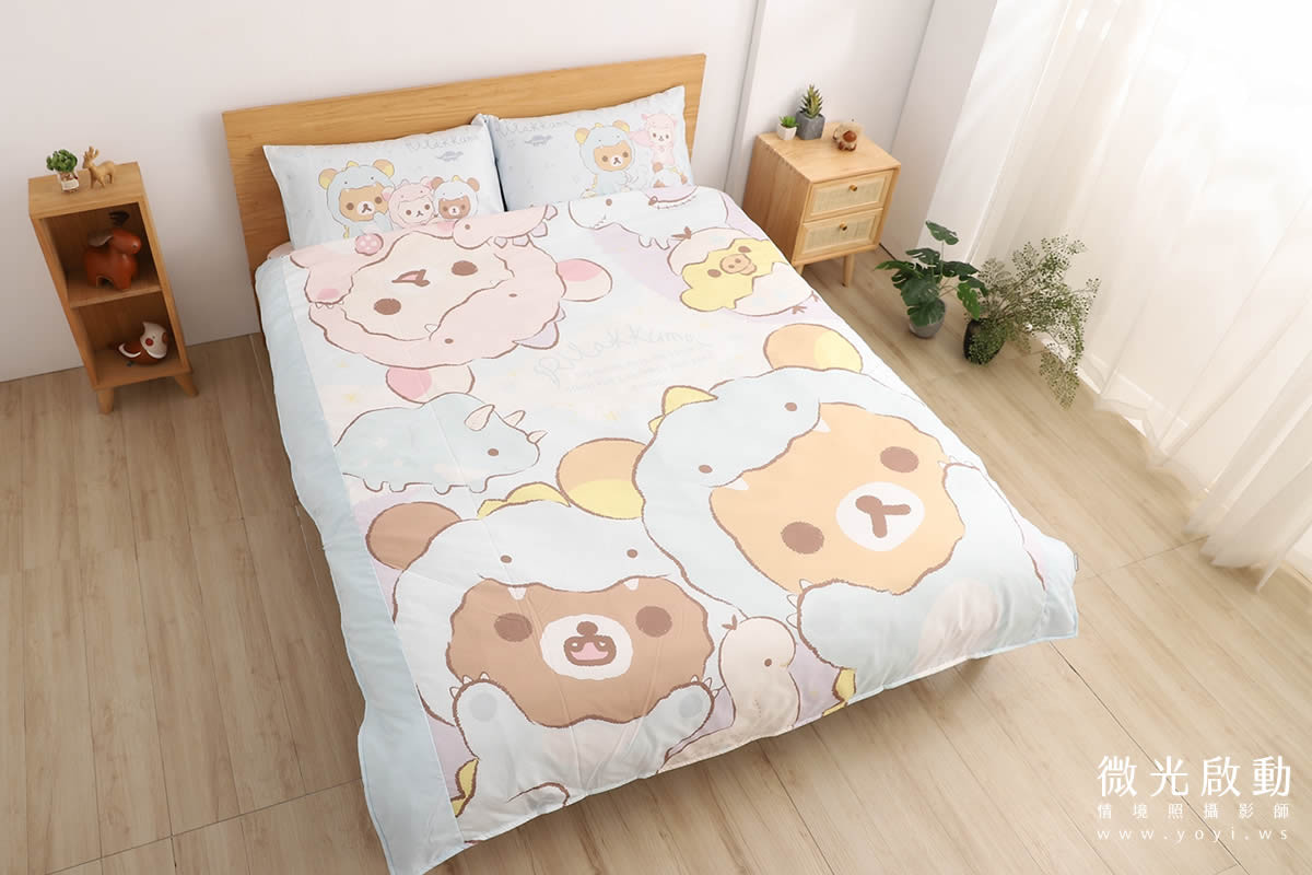 卡通聯名寢具攝影｜角落生物童趣雙人床包情境攝影 23