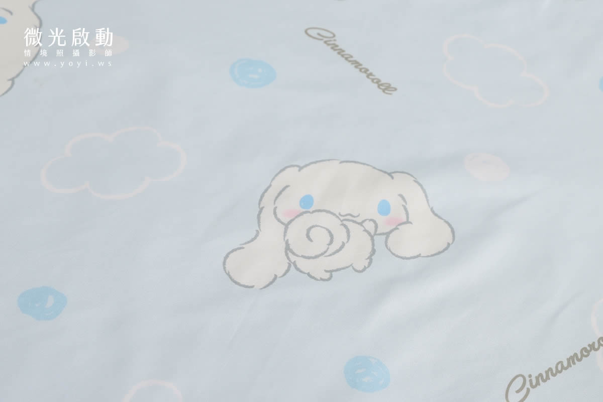 大耳狗寢具攝影｜大耳狗水藍色童趣雙人床包情境攝影｜床的嫁紗 7