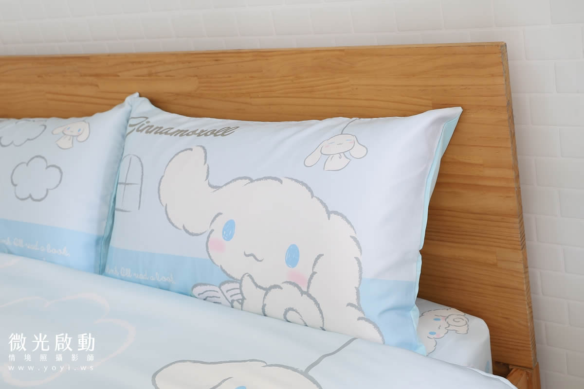 大耳狗寢具攝影｜大耳狗水藍色童趣雙人床包情境攝影｜床的嫁紗 21