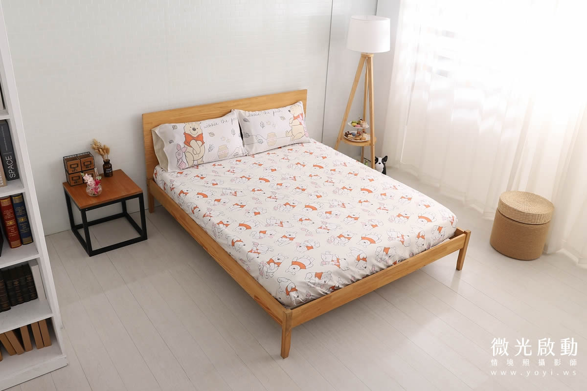 大耳狗寢具攝影｜大耳狗水藍色童趣雙人床包情境攝影｜床的嫁紗 23