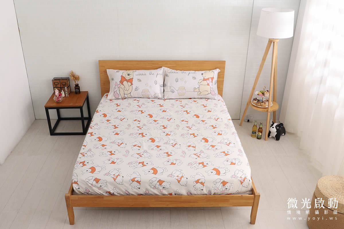 大耳狗寢具攝影｜大耳狗水藍色童趣雙人床包情境攝影｜床的嫁紗 27