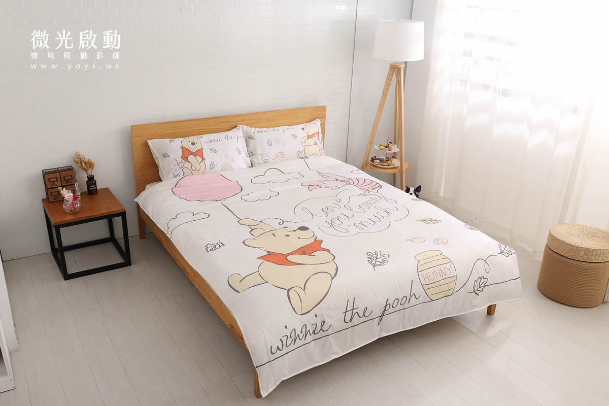 大耳狗寢具攝影｜大耳狗水藍色童趣雙人床包情境攝影｜床的嫁紗 33