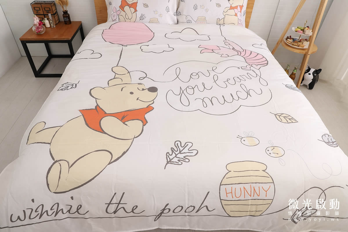 大耳狗寢具攝影｜大耳狗水藍色童趣雙人床包情境攝影｜床的嫁紗 39