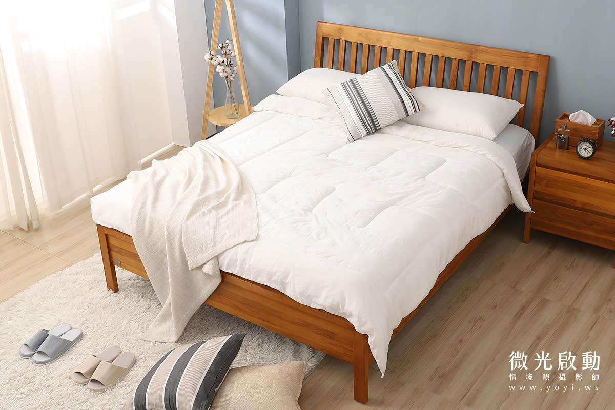 家具商品攝影｜溫潤柚木雙人床架臥室情境攝影｜歐克斯柚木 29