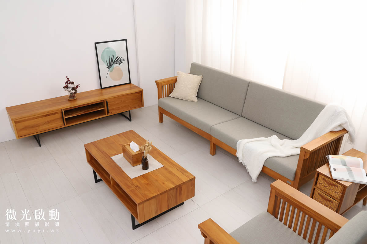 家具商品攝影｜溫潤柚木雙人床架臥室情境攝影｜歐克斯柚木 33