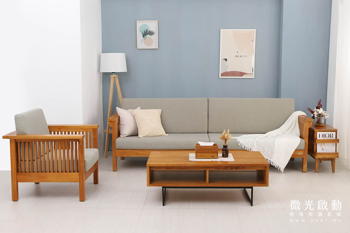 家具商品攝影｜溫潤柚木雙人床架臥室情境攝影｜歐克斯柚木 55