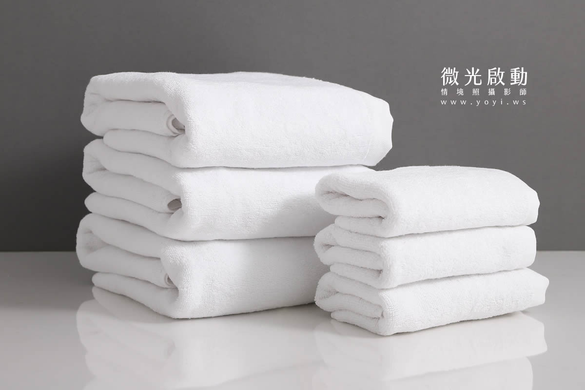 毛巾商品攝影｜質感純色毛巾疊放特寫視覺攝影｜星紅 7