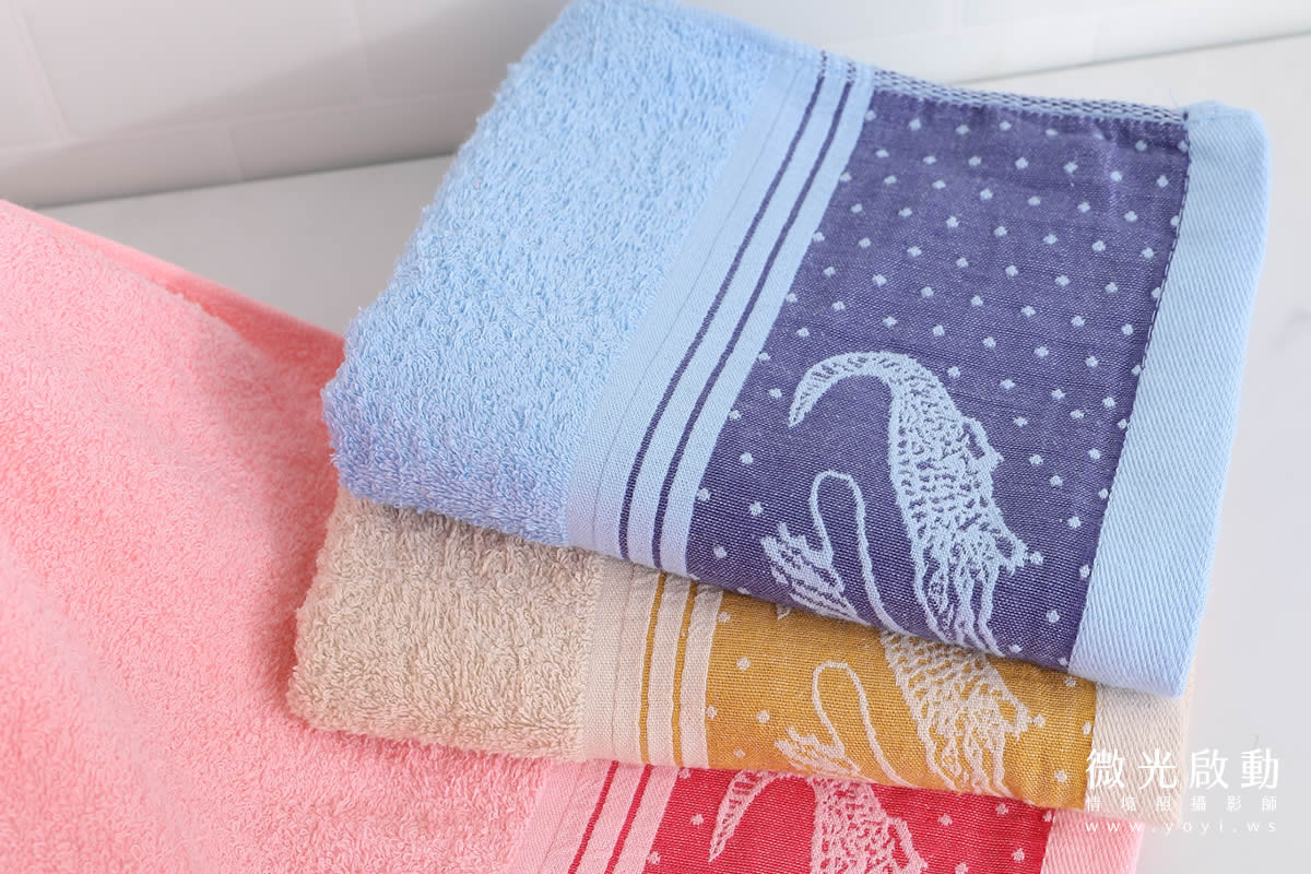 毛巾商品攝影｜質感純色毛巾疊放特寫視覺攝影｜星紅 15