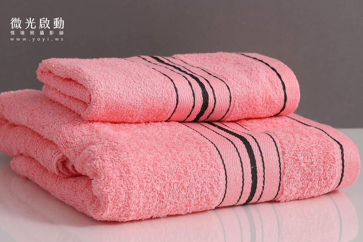 毛巾商品攝影｜質感純色毛巾疊放特寫視覺攝影｜星紅 27
