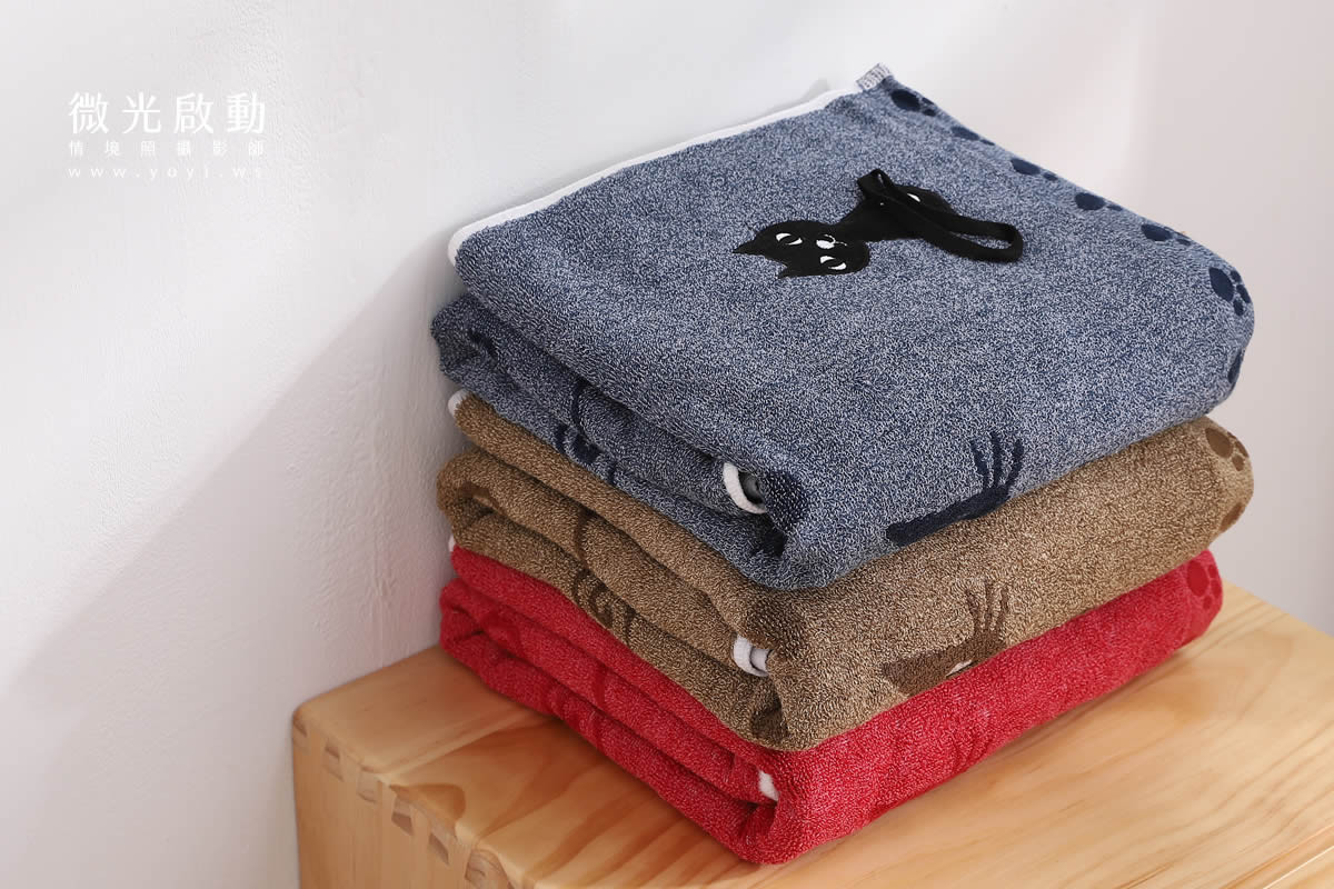 毛巾商品攝影｜質感純色毛巾疊放特寫視覺攝影｜星紅 35