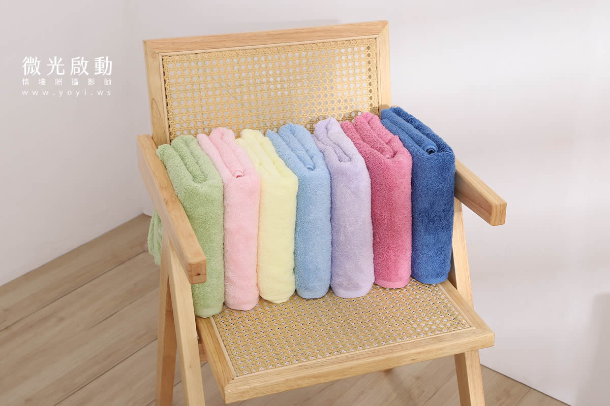 毛巾商品攝影｜質感純色毛巾疊放特寫視覺攝影｜星紅 59