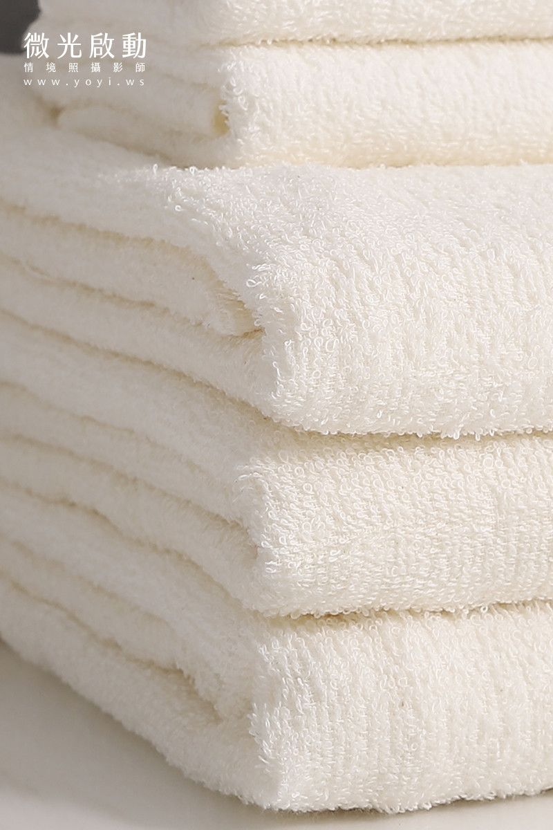 毛巾商品攝影｜質感純色毛巾疊放特寫視覺攝影｜星紅 71
