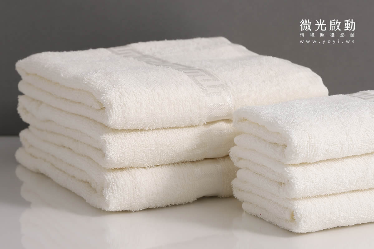 毛巾商品攝影｜質感純色毛巾疊放特寫視覺攝影｜星紅 75