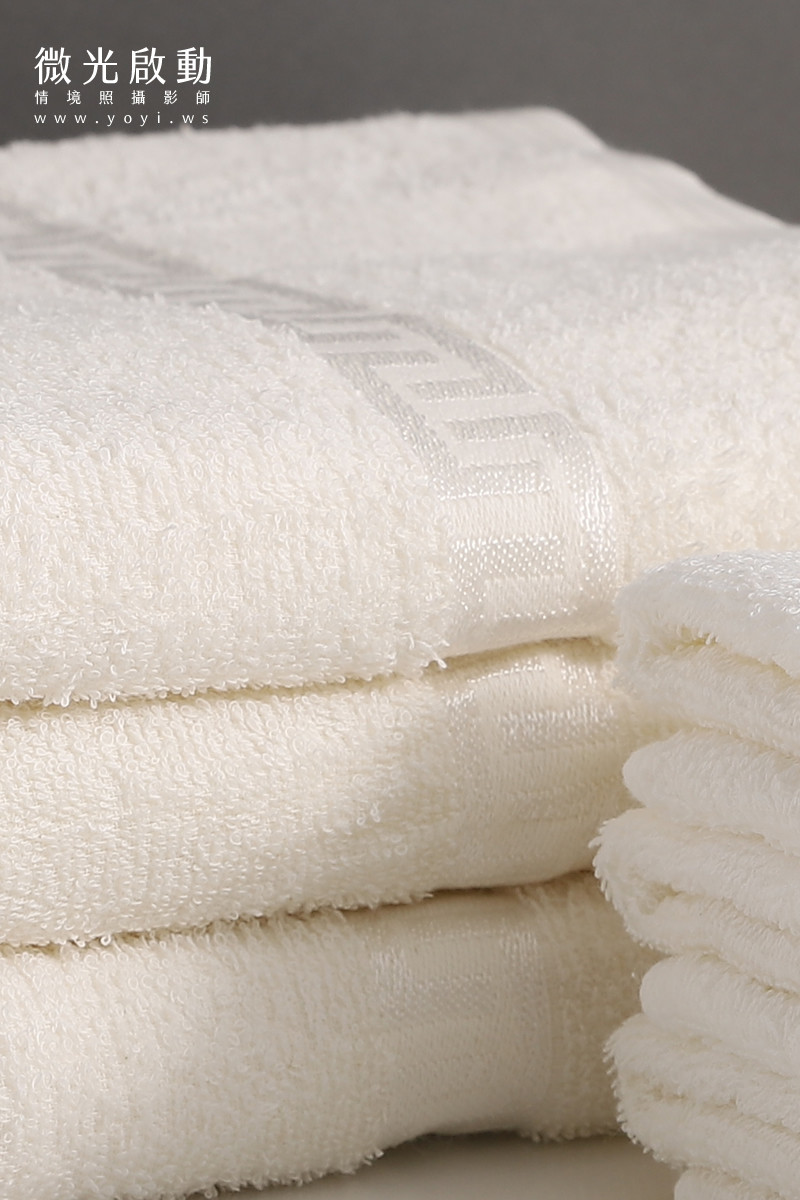 毛巾商品攝影｜質感純色毛巾疊放特寫視覺攝影｜星紅 77