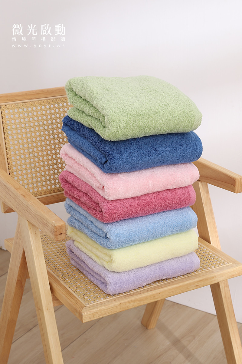 毛巾商品攝影｜質感純色毛巾疊放特寫視覺攝影｜星紅 103