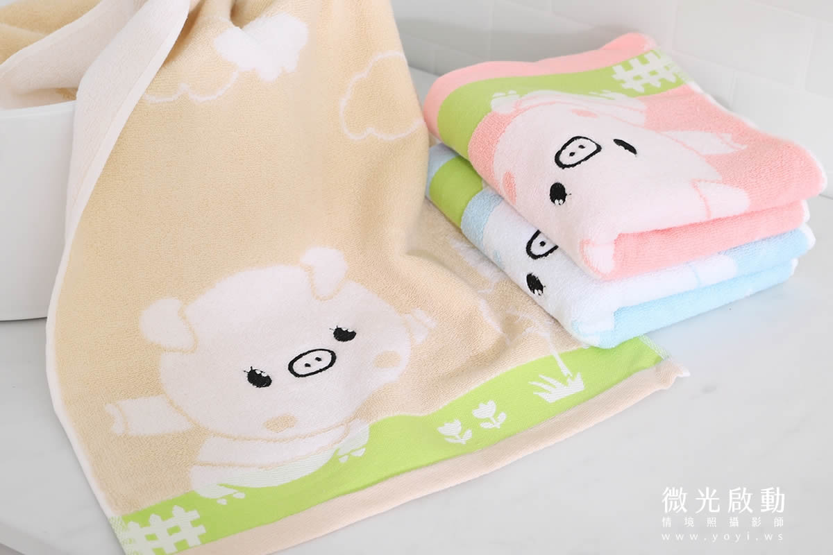 毛巾商品攝影｜質感純色毛巾疊放特寫視覺攝影｜星紅 107