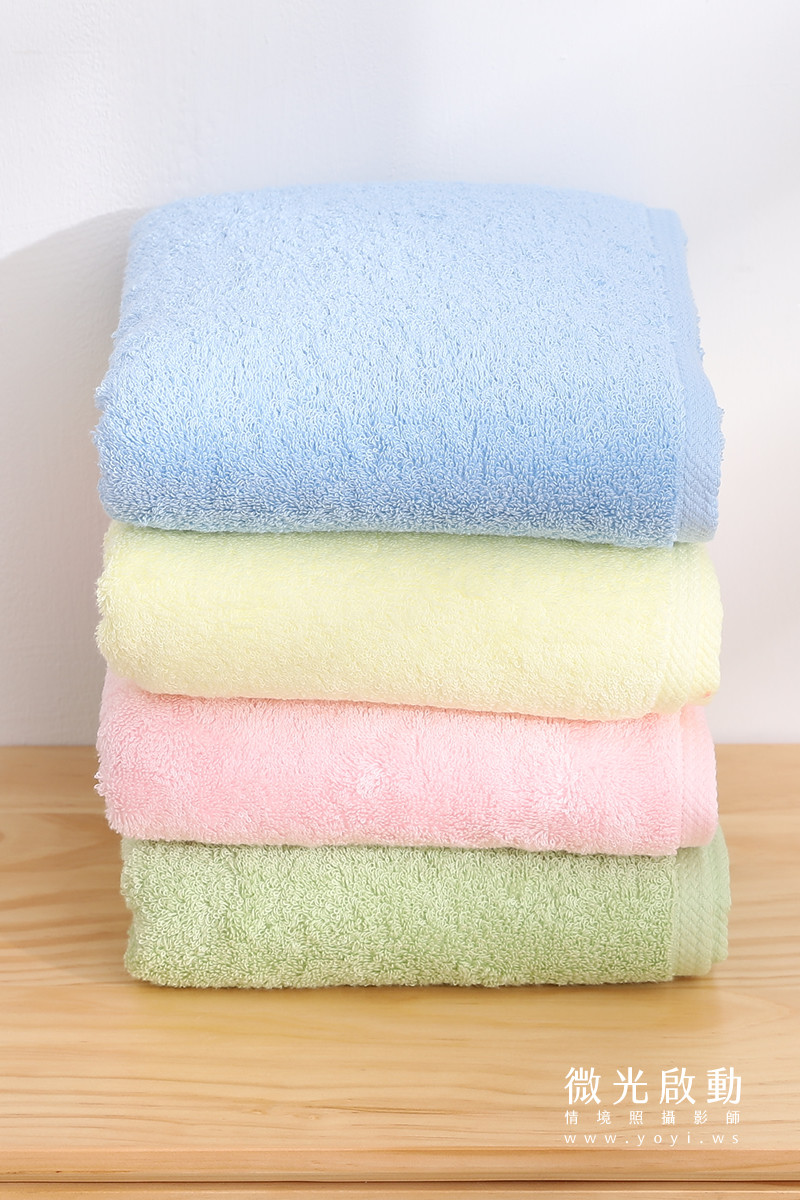毛巾商品攝影｜質感純色毛巾疊放特寫視覺攝影｜星紅 109