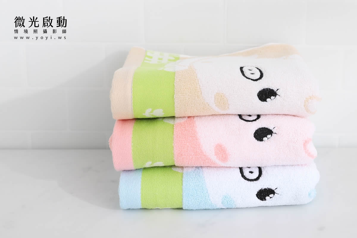 毛巾商品攝影｜質感純色毛巾疊放特寫視覺攝影｜星紅 115