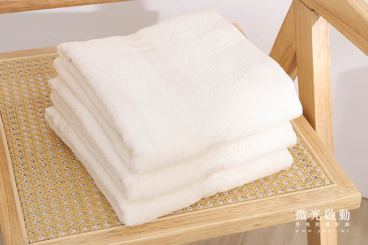 毛巾商品攝影｜質感純色毛巾疊放特寫視覺攝影｜星紅 131