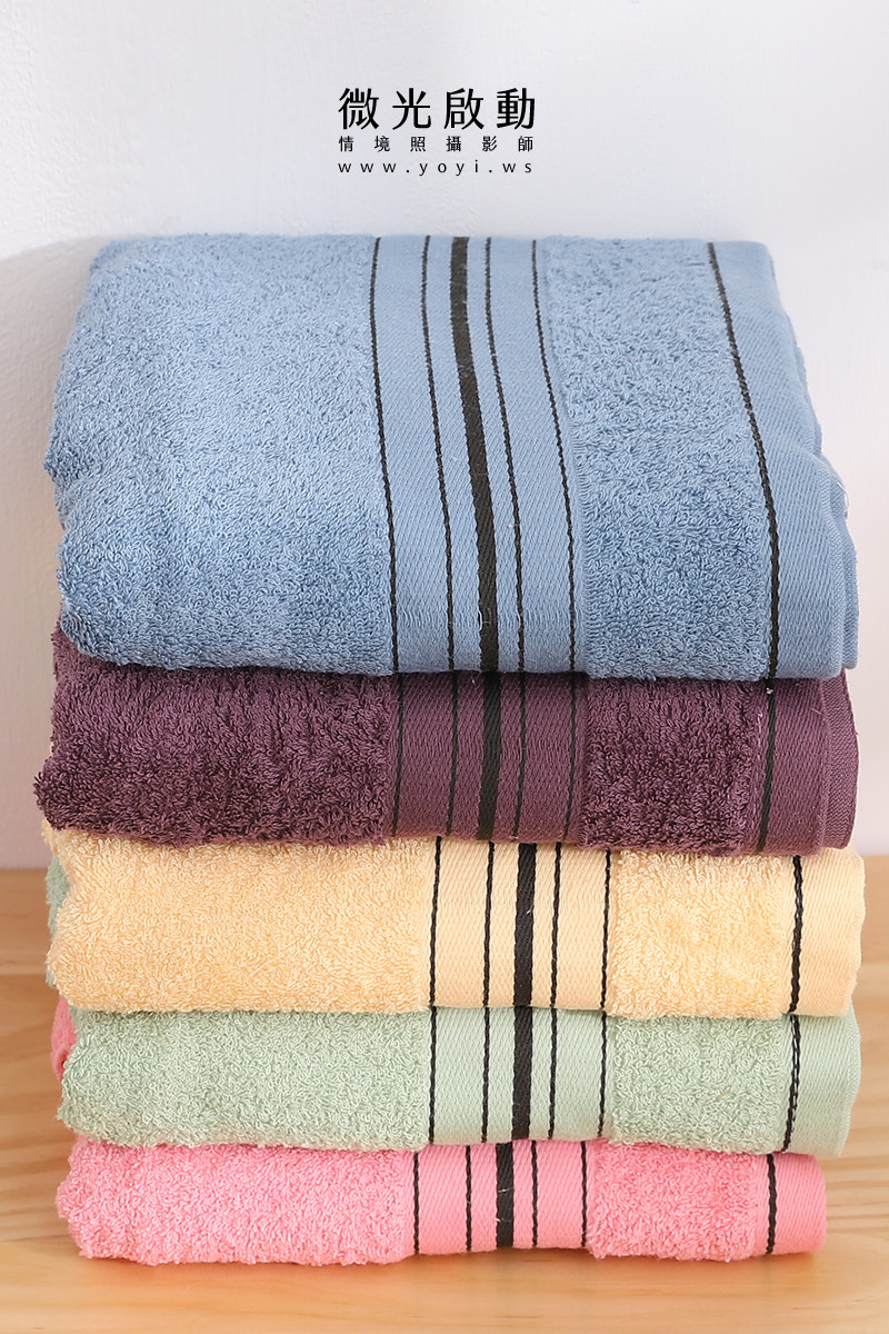 毛巾商品攝影｜質感純色毛巾疊放特寫視覺攝影｜星紅 133