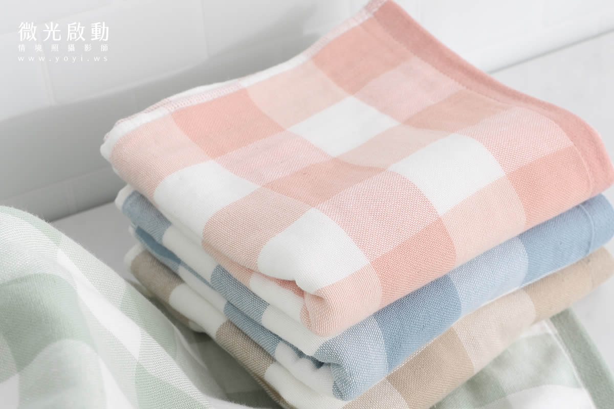毛巾商品攝影｜質感純色毛巾疊放特寫視覺攝影｜星紅 141