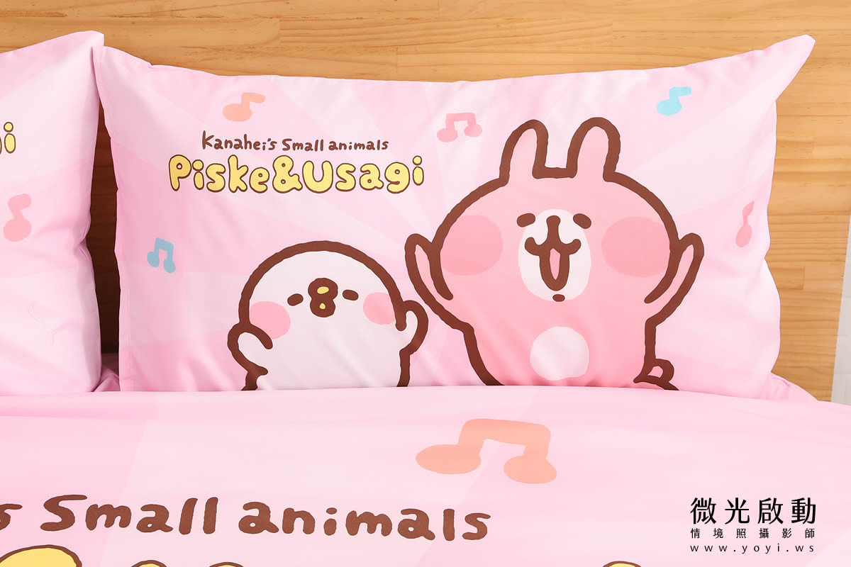 卡通聯名寢具攝影｜布丁狗童趣黃色雙人床包情境攝影 27