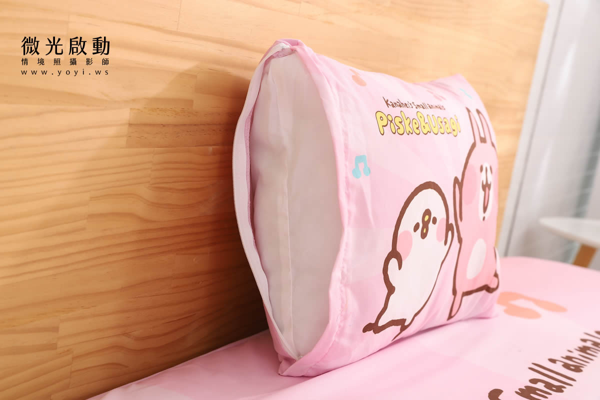 卡通聯名寢具攝影｜布丁狗童趣黃色雙人床包情境攝影 33