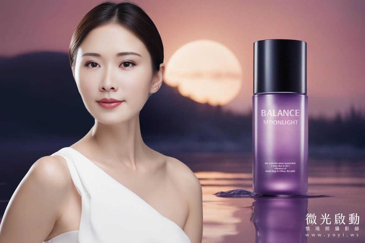 保養品商品攝影｜AI繪圖自然湖景高質感合成視覺 7