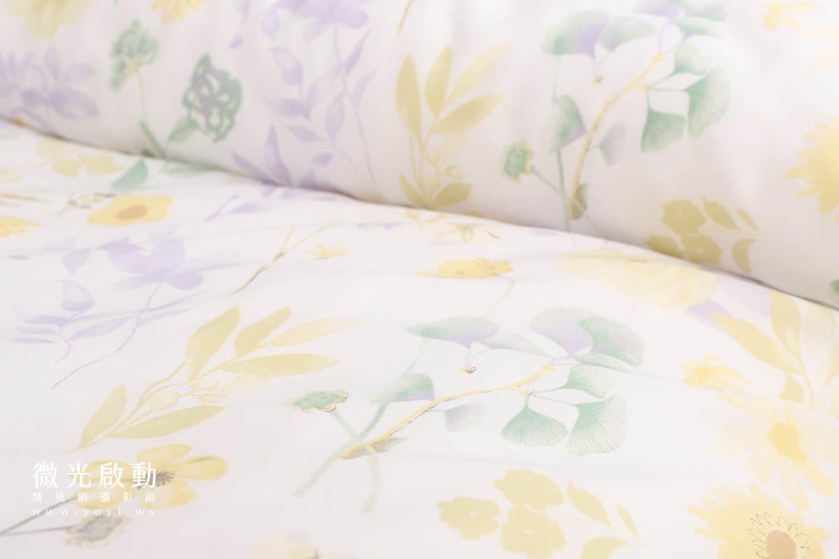 寢具商品攝影｜清新綠意圖騰雙人床包居家情境攝影｜愛利斯 29