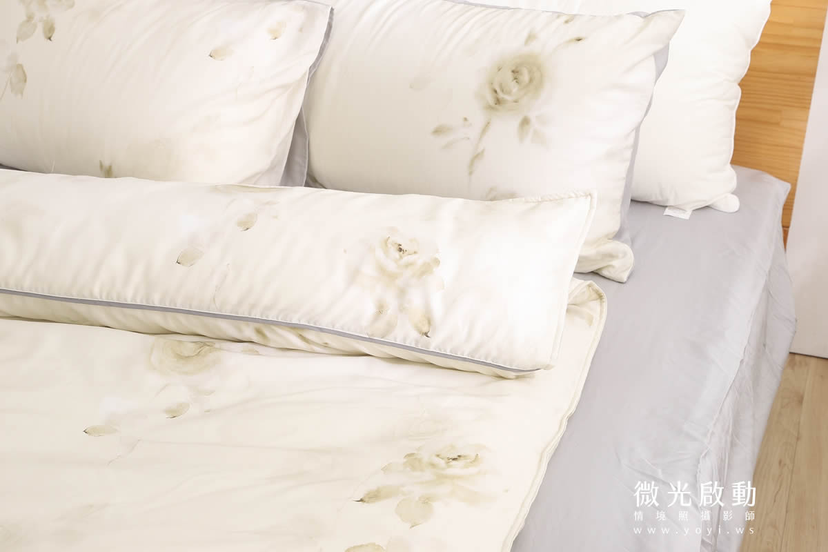 寢具商品攝影｜清新綠意圖騰雙人床包居家情境攝影｜愛利斯 63