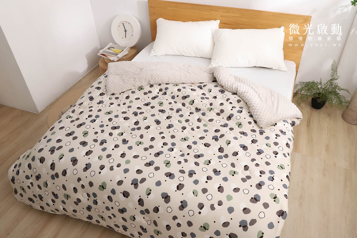 寢具商品攝影｜清新綠意圖騰雙人床包居家情境攝影｜愛利斯 117