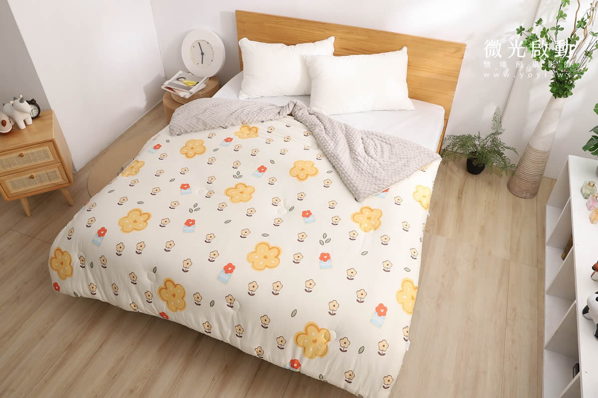 寢具商品攝影｜清新綠意圖騰雙人床包居家情境攝影｜愛利斯 125