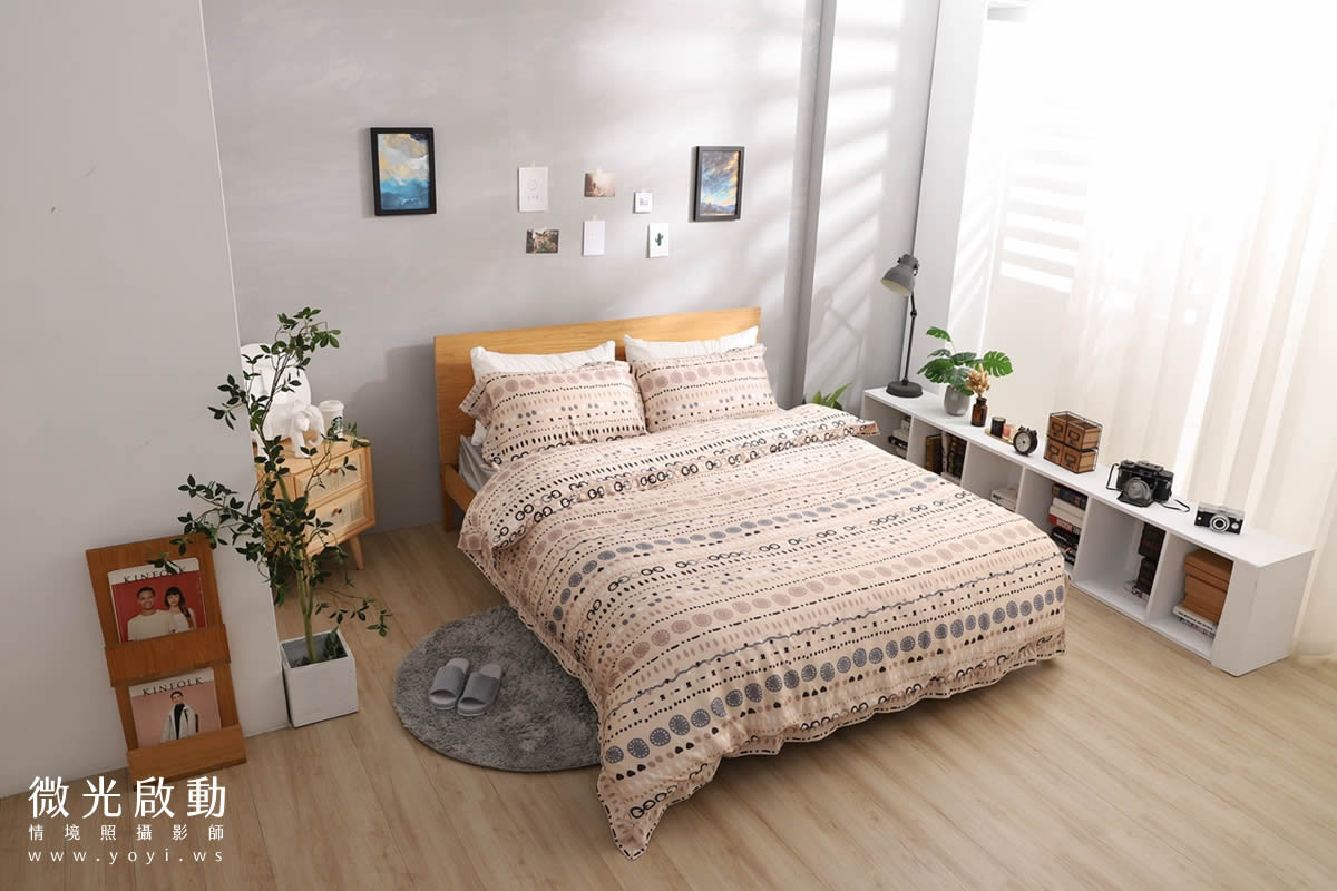 兒童寢具攝影｜粉柔溫馨兒童雙人床包情境攝影｜愛利斯 3