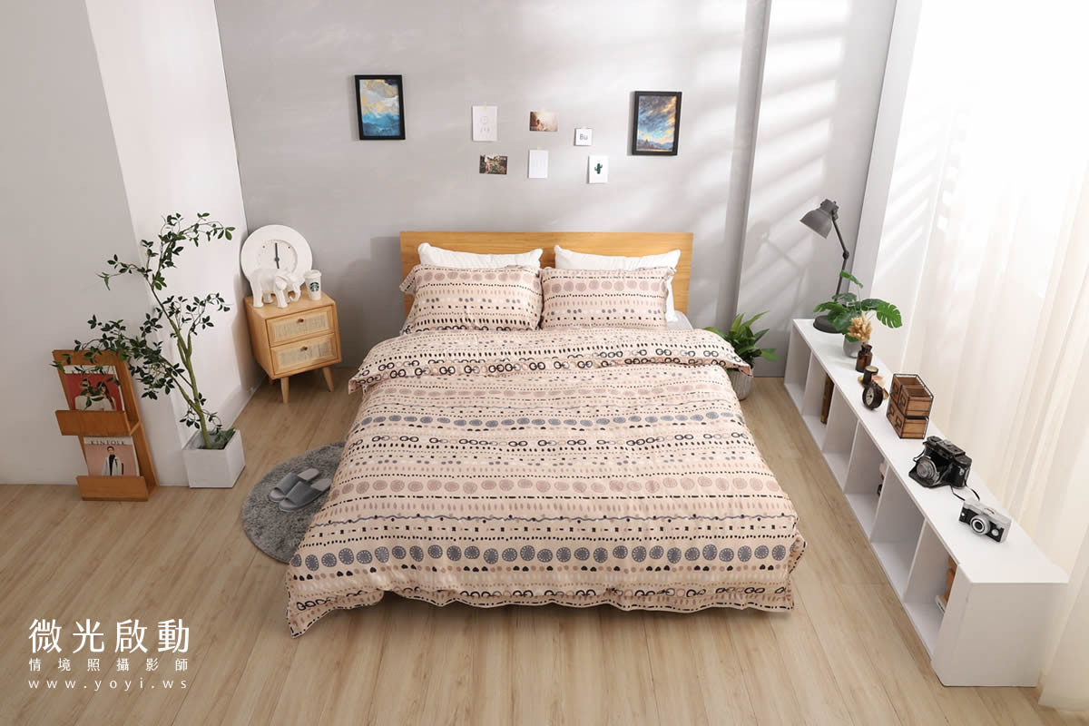 兒童寢具攝影｜粉柔溫馨兒童雙人床包情境攝影｜愛利斯 5