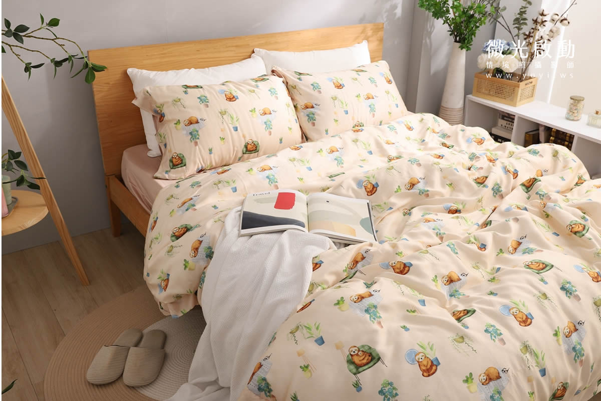 兒童寢具攝影｜粉柔溫馨兒童雙人床包情境攝影｜愛利斯 89