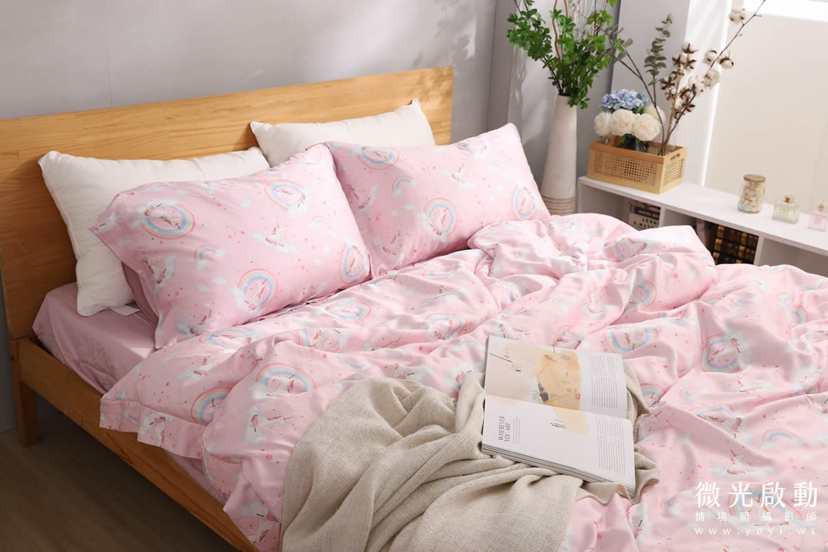 兒童寢具攝影｜粉柔溫馨兒童雙人床包情境攝影｜愛利斯 95