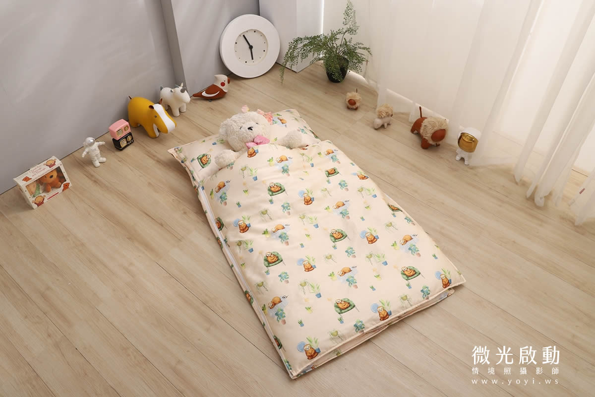 兒童寢具攝影｜粉柔溫馨兒童雙人床包情境攝影｜愛利斯 139