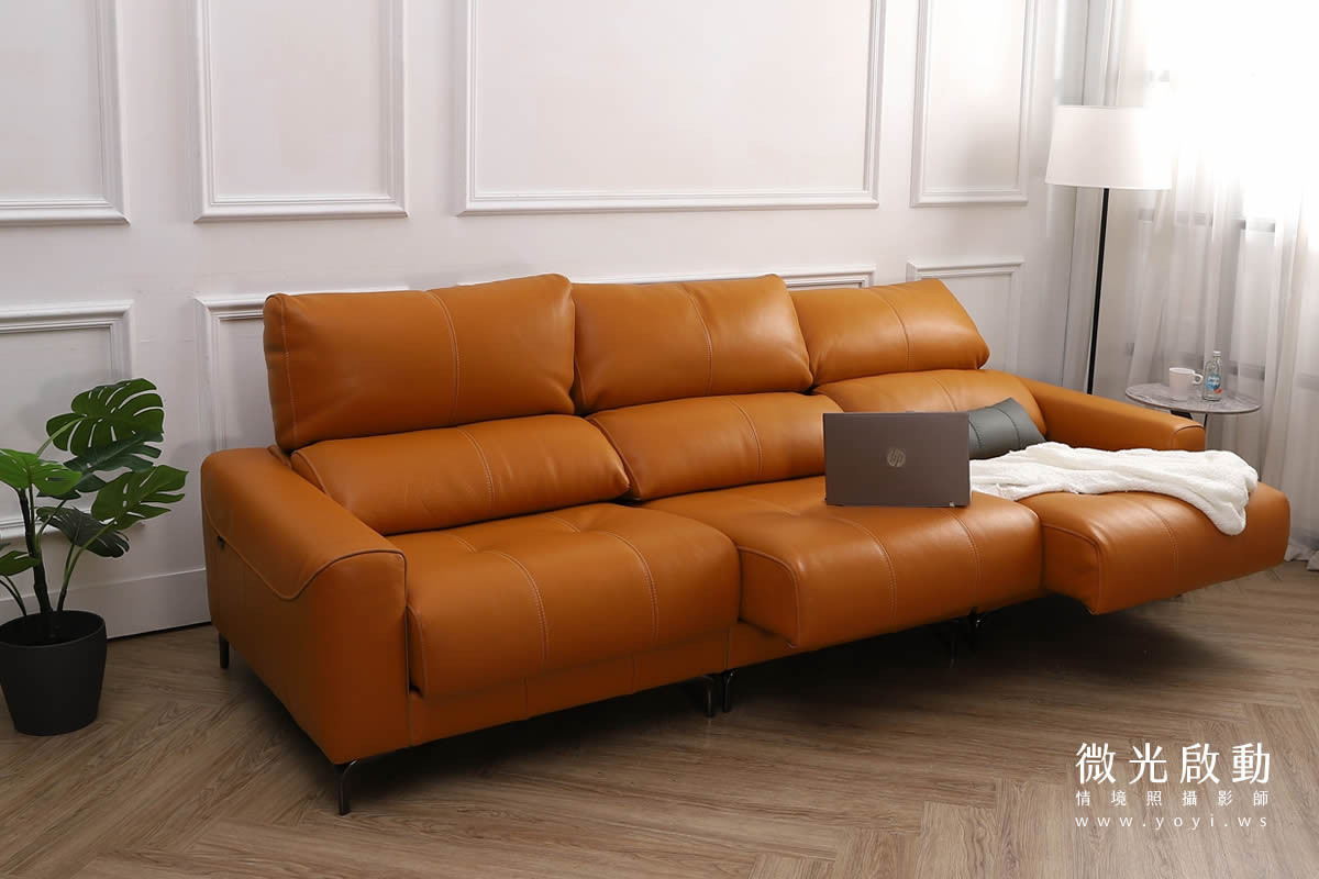 床墊家具攝影｜高支撐機能床墊與沙發明亮情境攝影｜睡眠王國 7