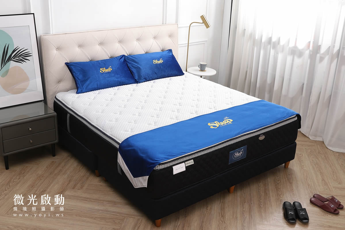 床墊家具攝影｜高支撐機能床墊與沙發明亮情境攝影｜睡眠王國 11