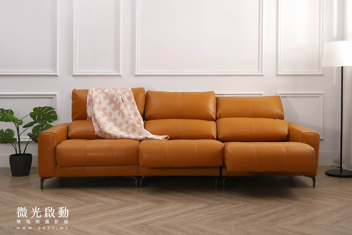 床墊家具攝影｜高支撐機能床墊與沙發明亮情境攝影｜睡眠王國 21