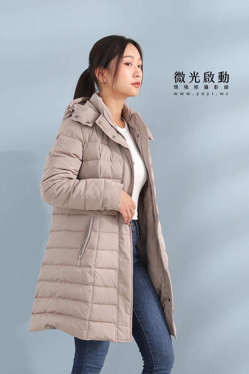 羽絨外套攝影｜合隆羽藏女款保暖羽絨外套棚拍特寫｜合隆羽藏 11