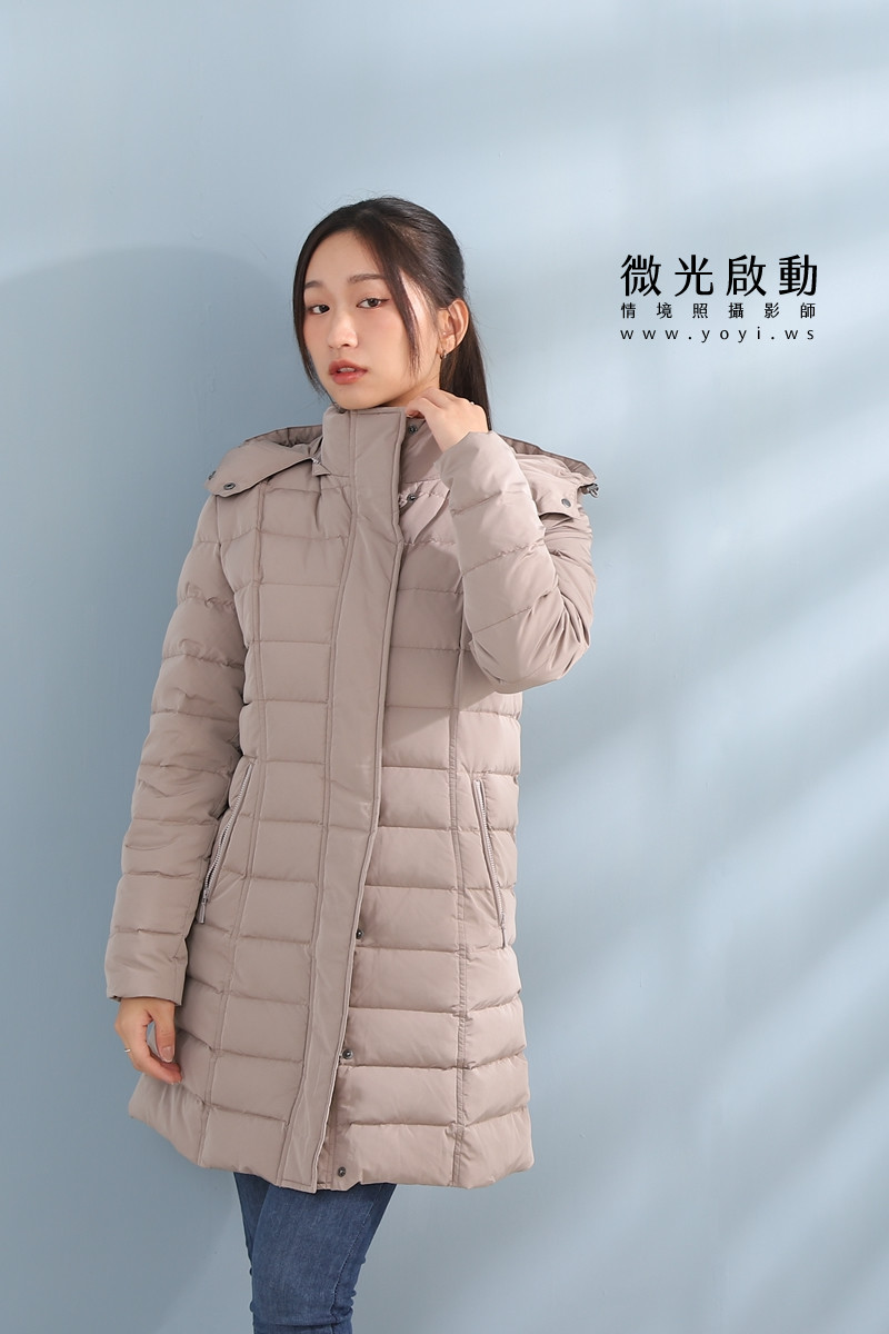 羽絨外套攝影｜合隆羽藏女款保暖羽絨外套棚拍特寫｜合隆羽藏 13
