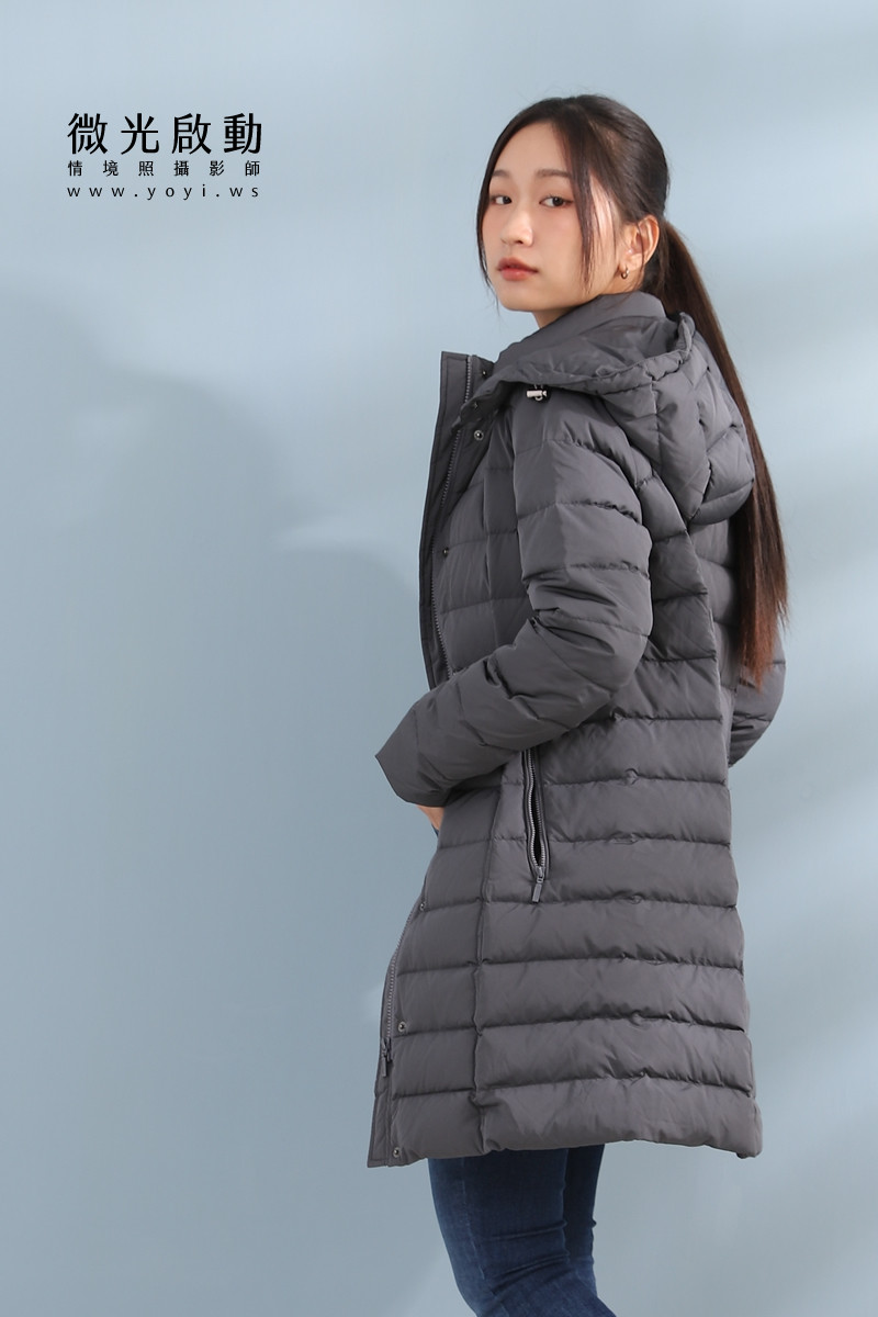 羽絨外套攝影｜合隆羽藏女款保暖羽絨外套棚拍特寫｜合隆羽藏 15