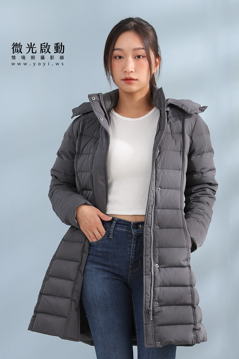 羽絨外套攝影｜合隆羽藏女款保暖羽絨外套棚拍特寫｜合隆羽藏 23