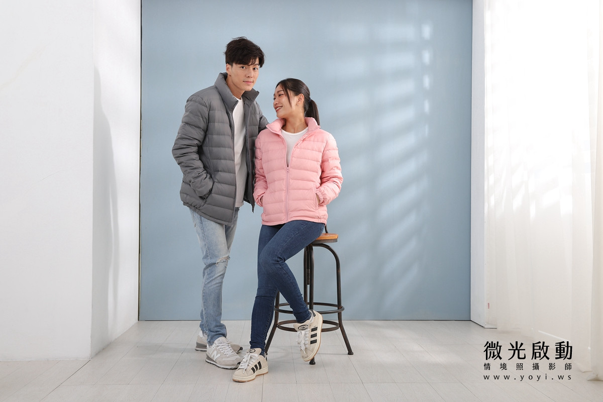 服飾商品攝影｜合隆羽藏男女情侶款羽絨衣模特兒棚拍｜合隆羽藏 87
