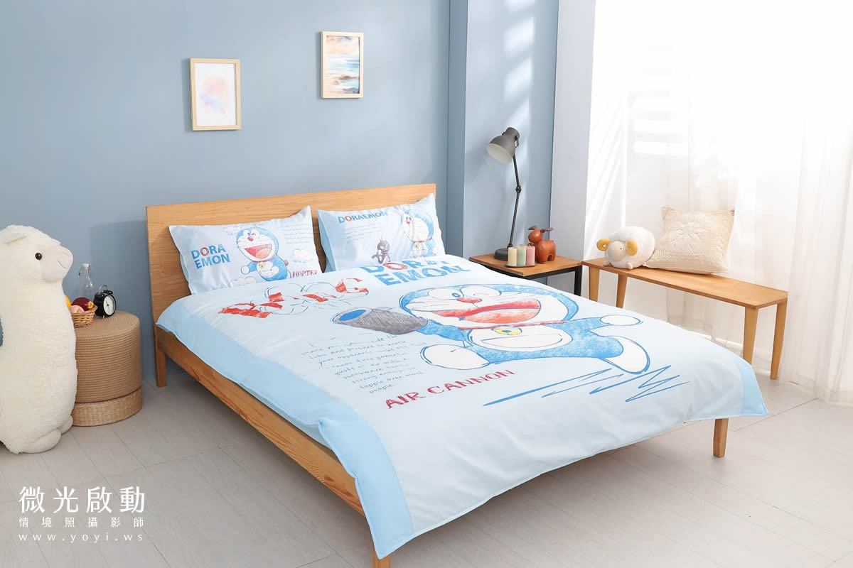 寢具商品攝影｜童趣插畫圖騰雙人床包情境攝影｜床的嫁紗 17